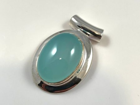 Aqua Chalcedony Pendant Online Sale