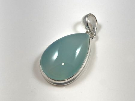 Aqua Chalcedony Pendant For Sale