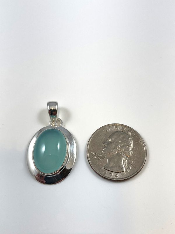 Aqua Chalcedony Pendant For Discount