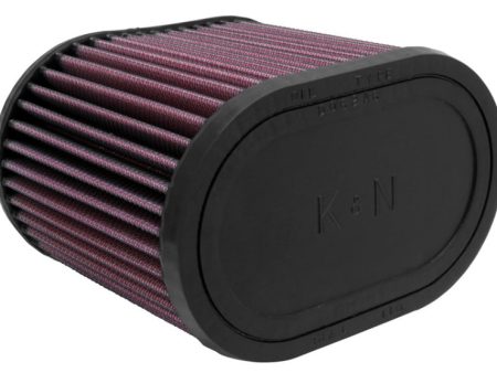 K&N Universal Oval Clamp-On Air Filter 2-3 4in Flange 6-1 4in Length 4in Width 5in Height on Sale