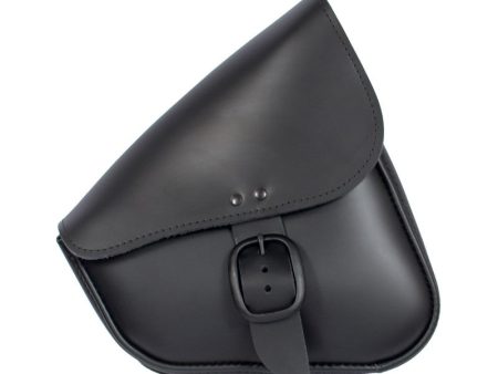 Willie & Max HD Sportsters, Custom Hard Tails Leather Swingarm Bag Dual Shock w Blk Buckle - Black Sale