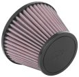 K&N Universal Clamp-On Air Filter 2.375in Flg ID x 5.21875in B OD x 3.5in T OD x 3.75in H For Discount